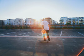 Riding My New Skateboard